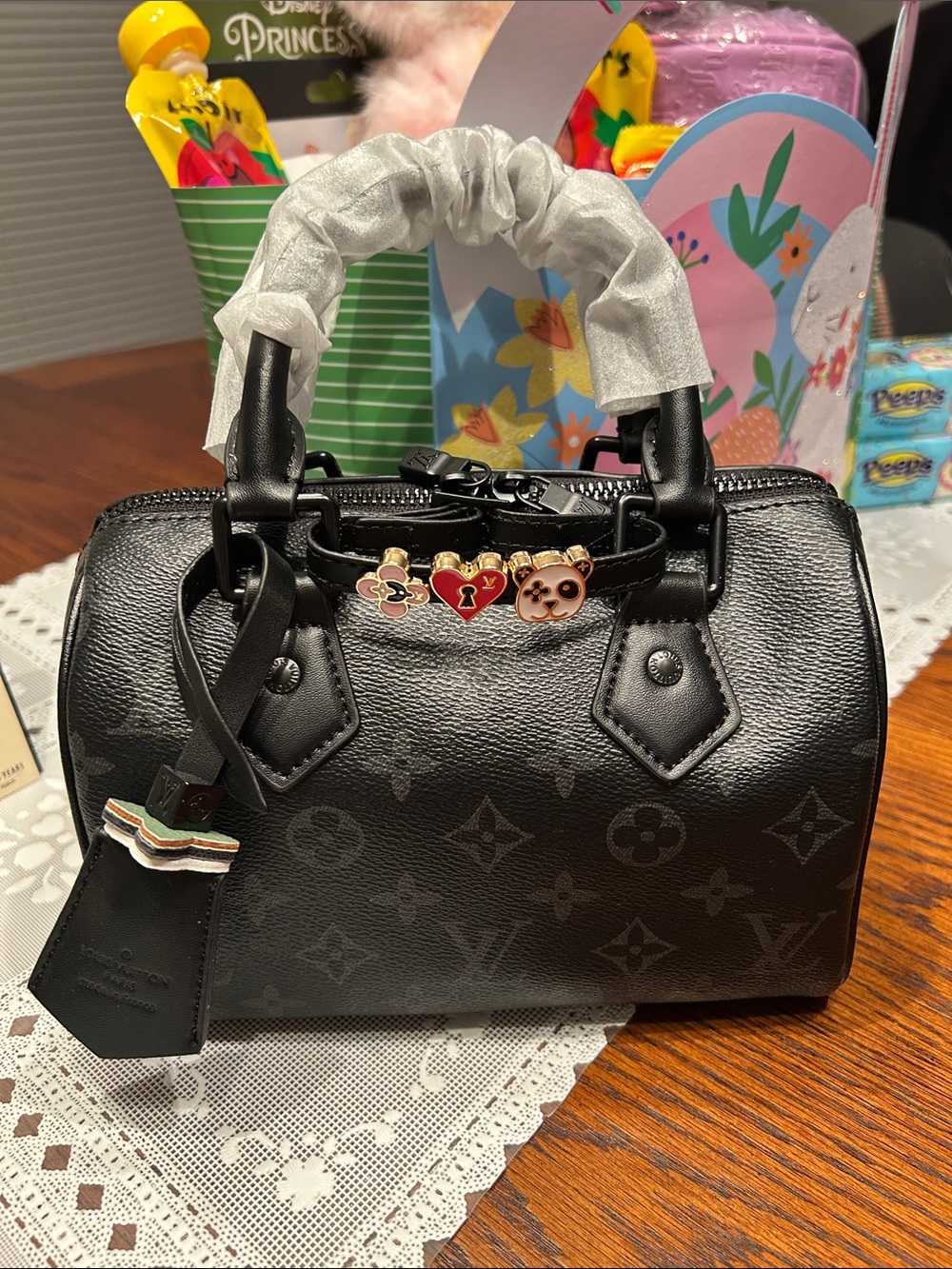 🌺 happy Mother’s Day - Designer Black Nano Monogram Speedy with Black Hardware